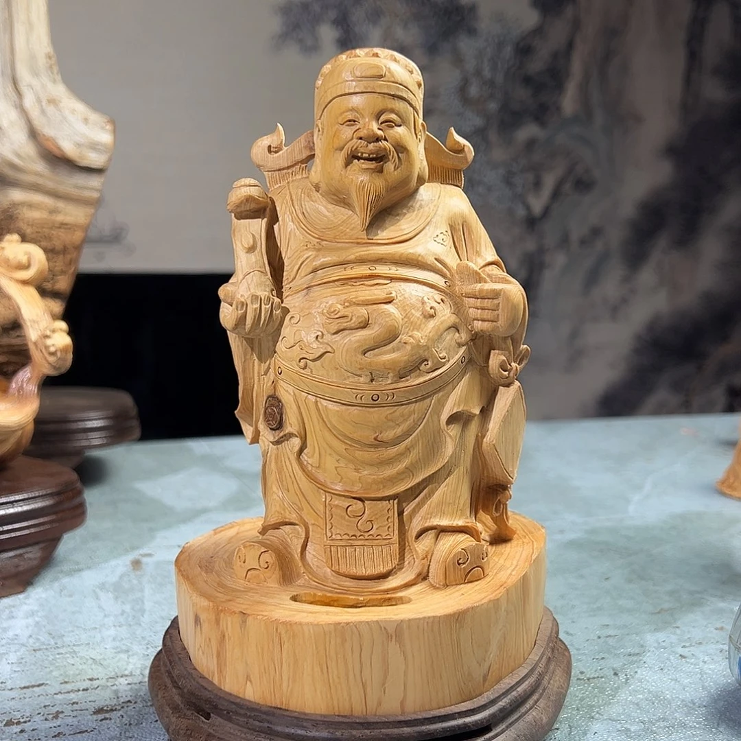柏木（崖柏）财神爷香炉