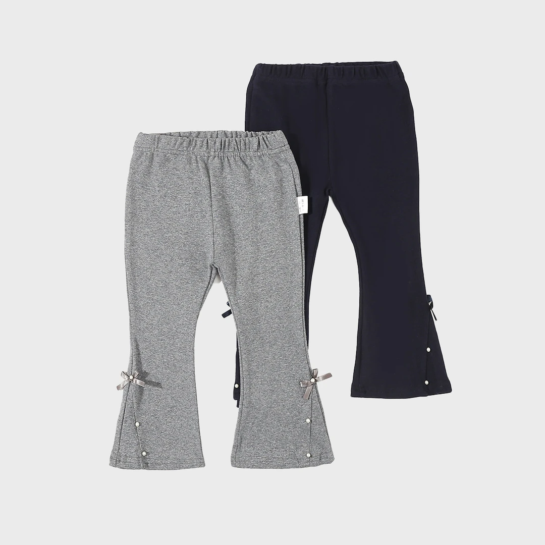 女童春季裤子2025新款儿童微喇长裤小宝宝春款喇叭裤洋气女宝春装