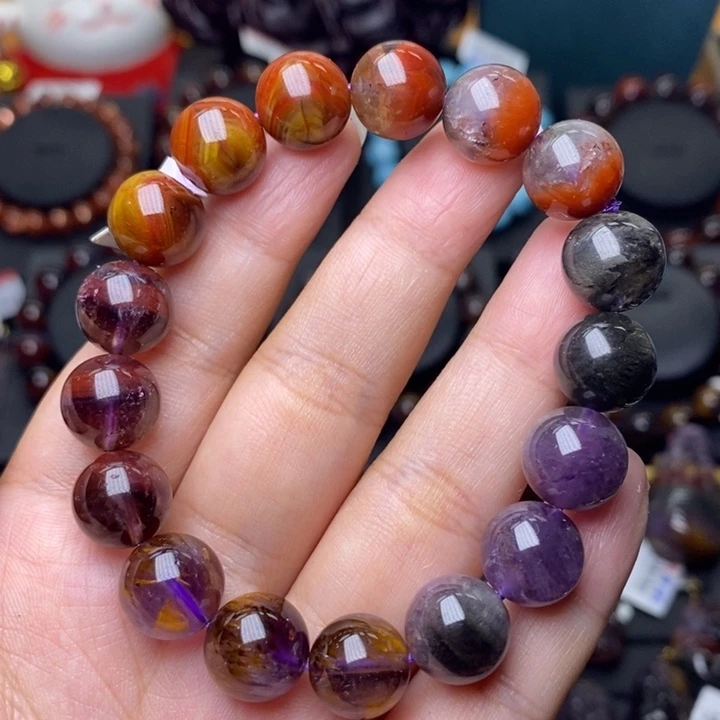 水晶手链未镶嵌极光多宝单圈11m m