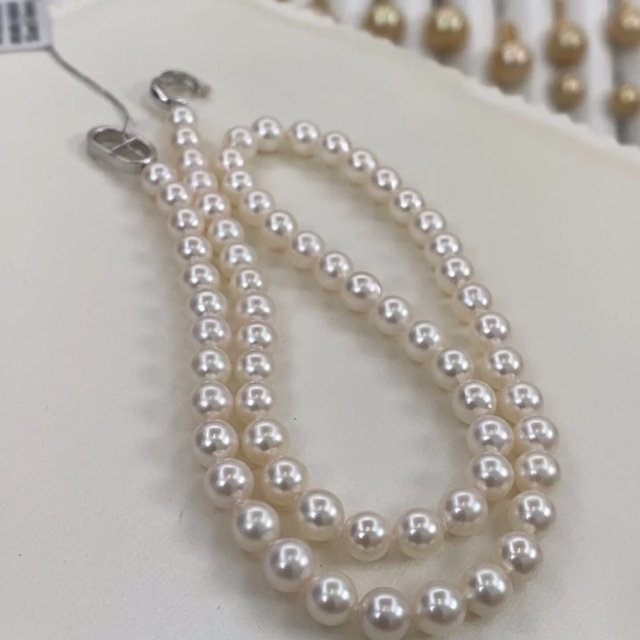 海水珍珠银S925镶嵌颈饰5-6mm