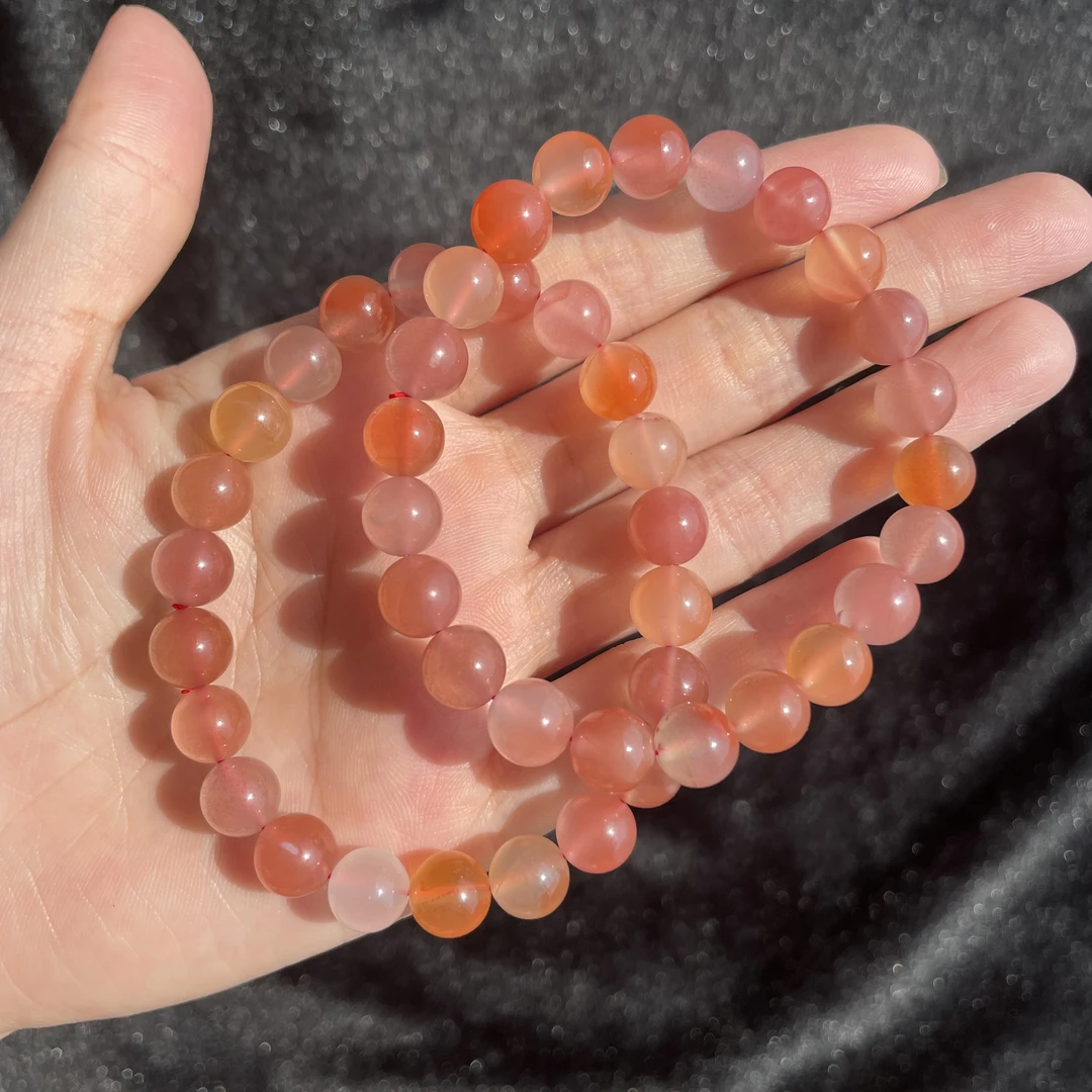 菲菲珠宝好/-南红单圈圆珠手串约8mm+-多样性发一