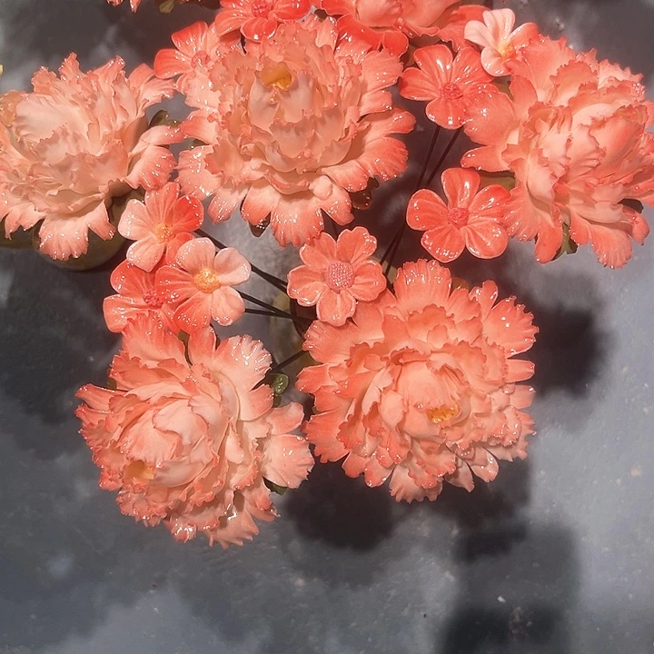 认***好陶瓷花花摆件，花束
