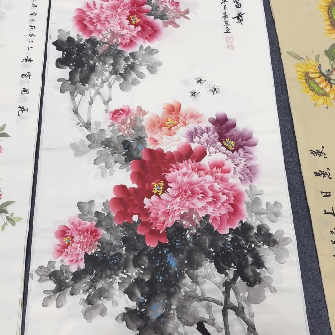 国画140×70手绘作品画画