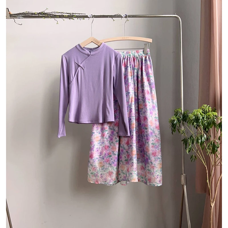 2769《香炉紫烟》原创复古文艺新中式国风甜美裙女