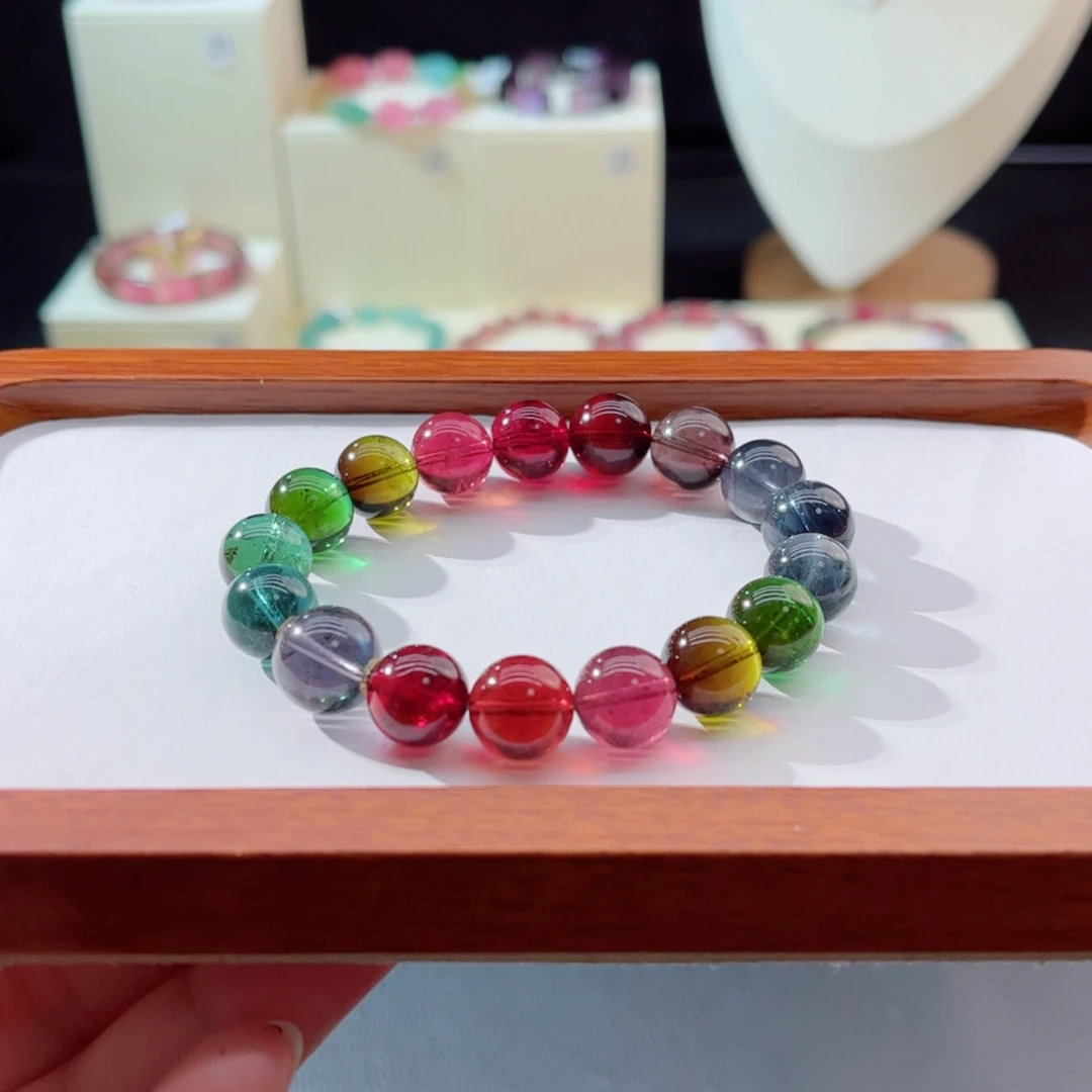 手串18K金镶嵌碧玺手串