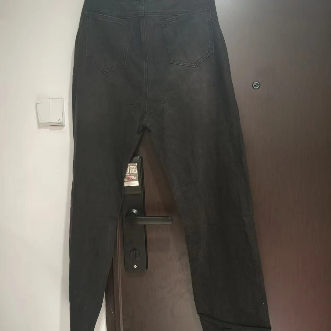 系带男复古高弹力长裤拉链牛仔裤休闲裤秋冬男款水洗