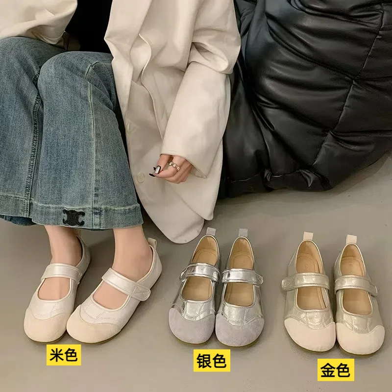 25003大码女鞋玛丽珍单鞋2025新款春夏平底软底百搭时尚复古鞋
