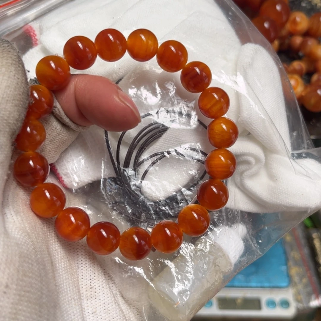 松木（琥珀木）手串/手链C***1.1高抛穿20颗