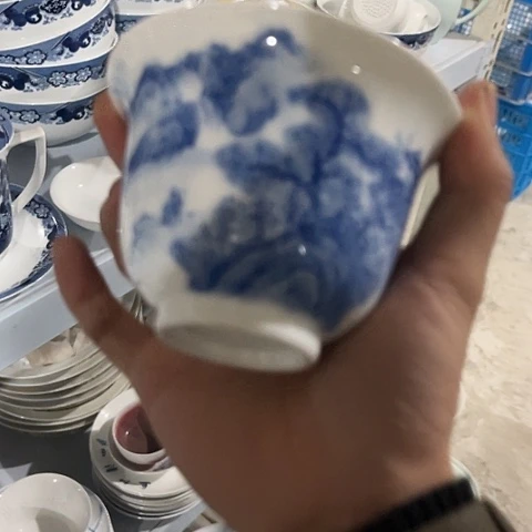 其他瓷手绘无盖盖碗一个