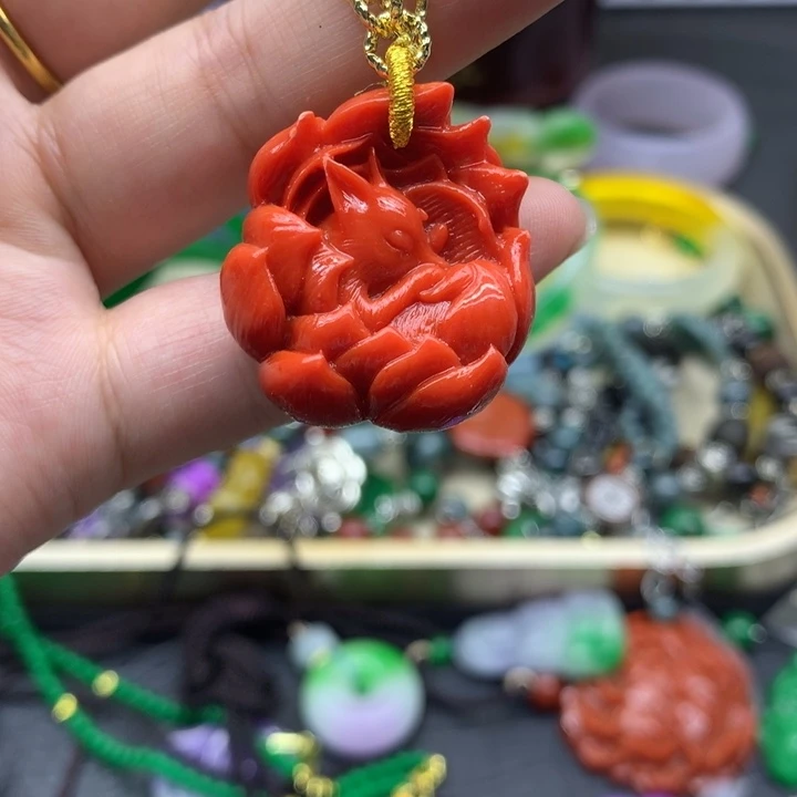 玛瑙/玉髓颈饰合金吊坠