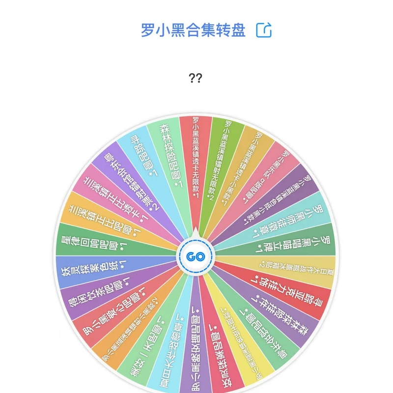 【转盘玩法】罗小黑合集转盘盲盒