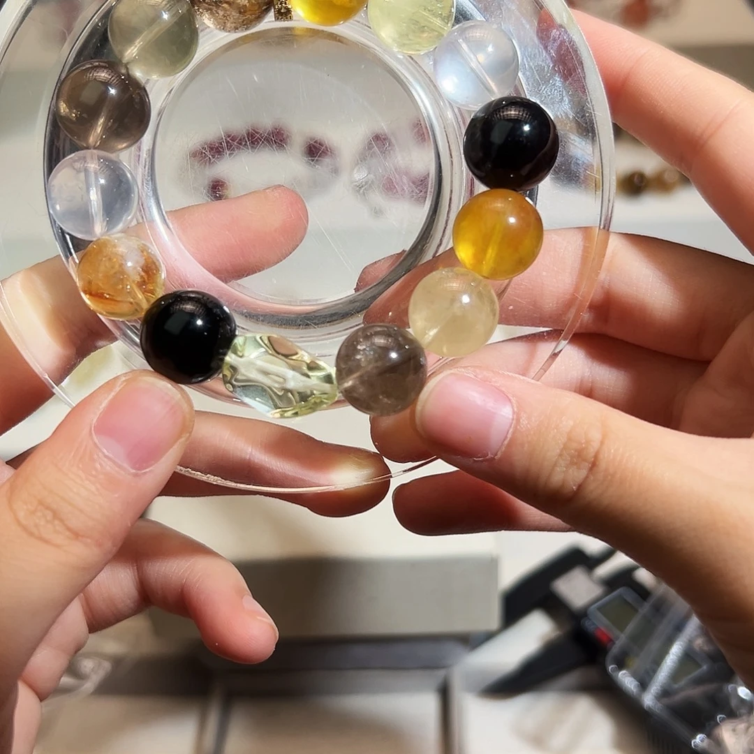 合金手链烟晶多宝