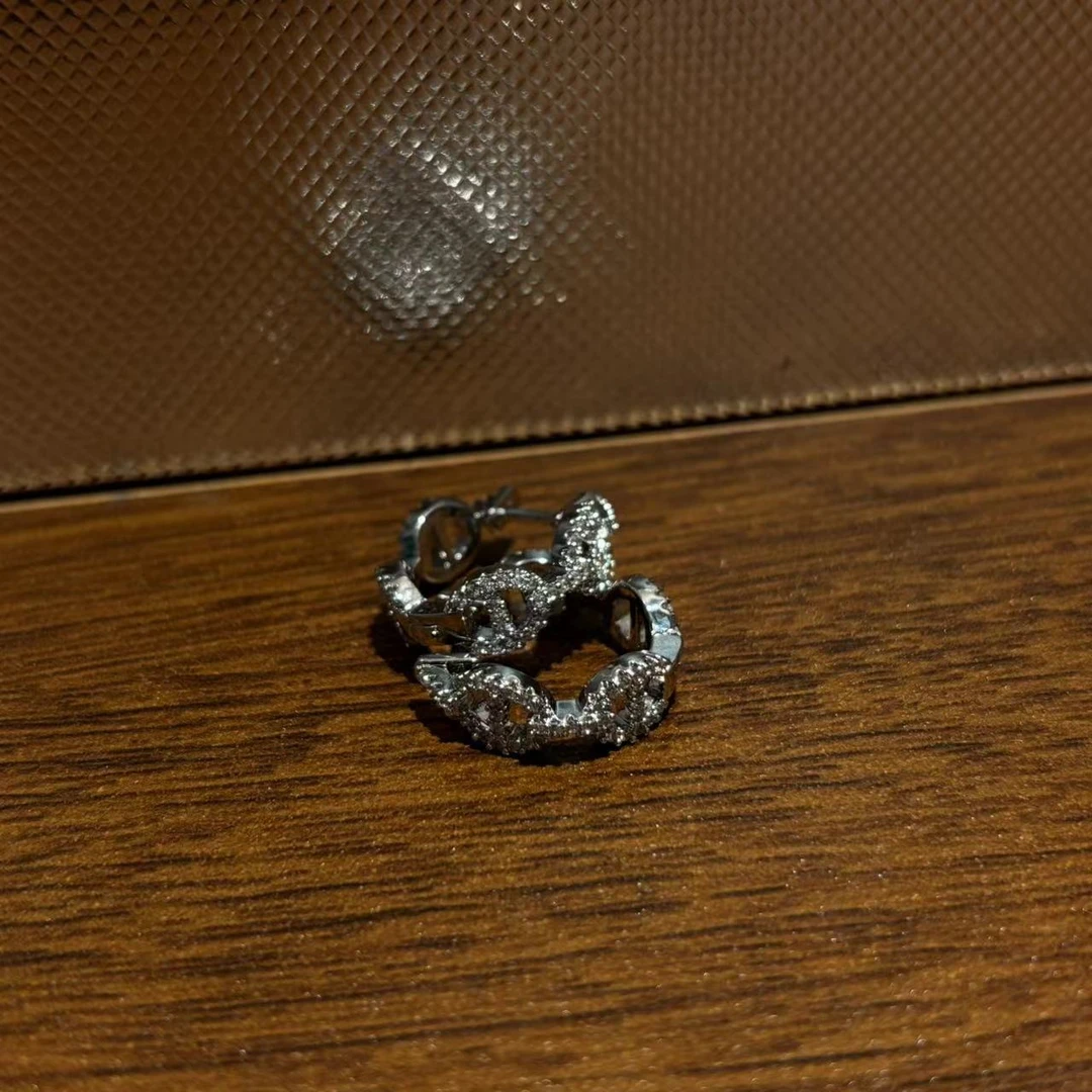 合金耳饰 东大门猪鼻子满钻耳圈耳钉R306