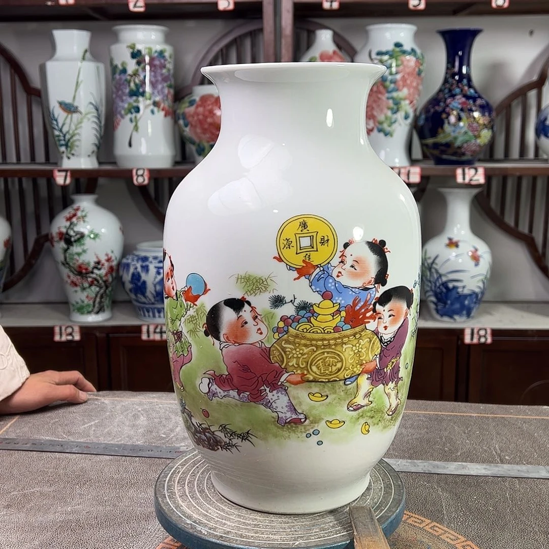 摆件陶景德镇陶瓷大冬进宝