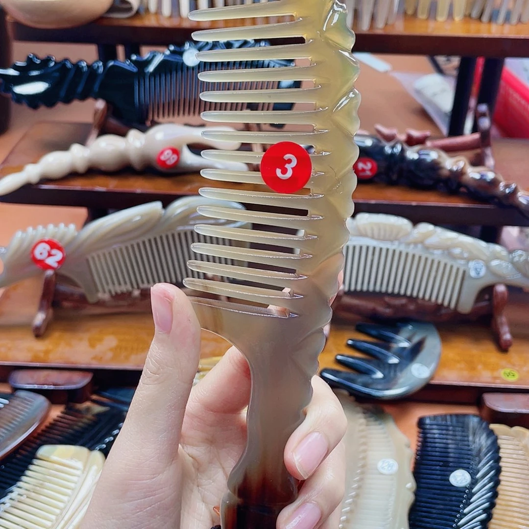 纯手工制作牛角梳3