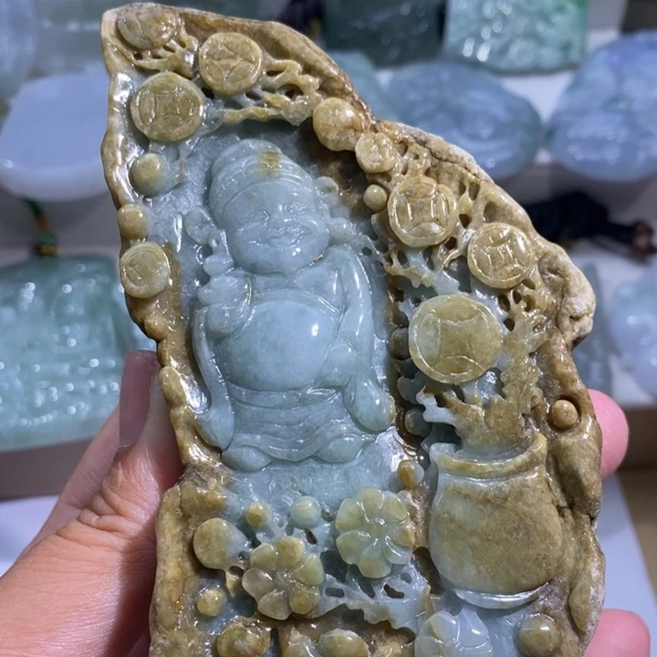 【闪购商品】颈饰未镶嵌翡翠财神
