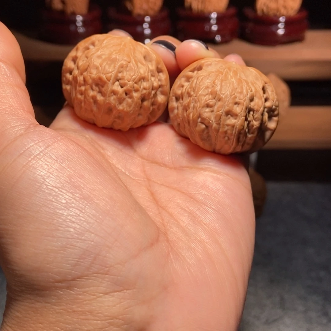 情***听核桃手串/手链36全品铁锤无修红皮
