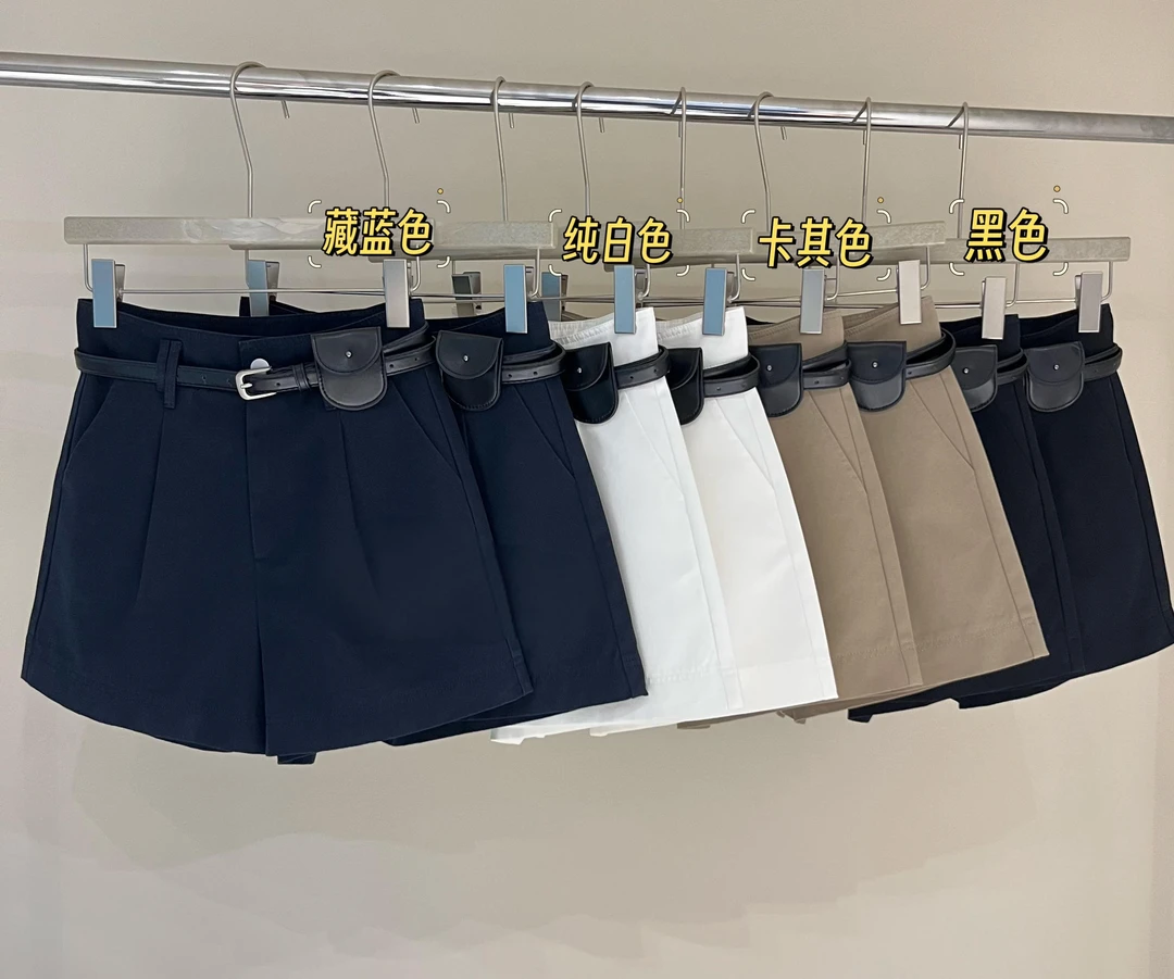 颜馨定制●夏季短裤2025夏季韩系百搭休闲裤四分阔腿裤
