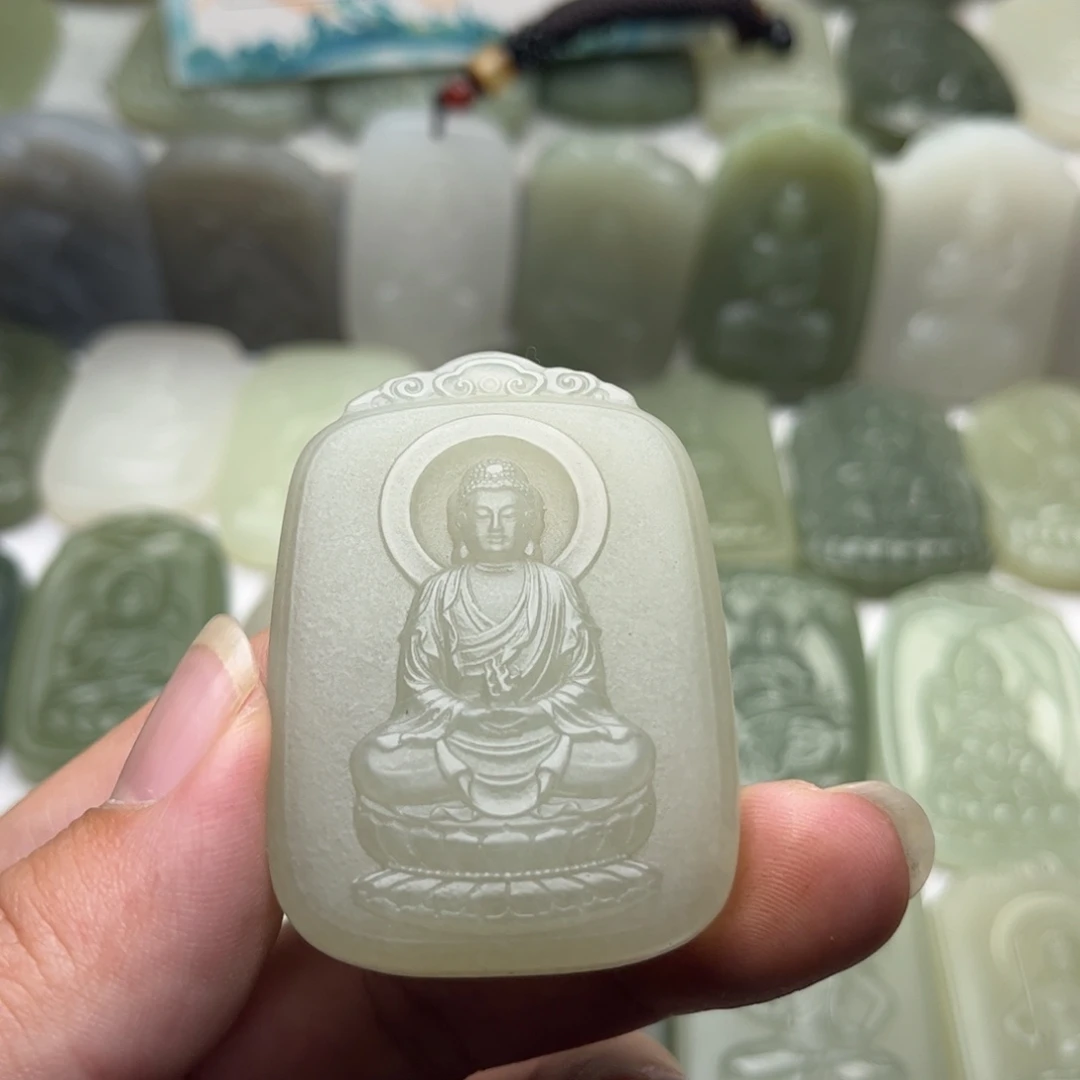 爱***贝定制和田玉天然正品和田玉精抛光打孔