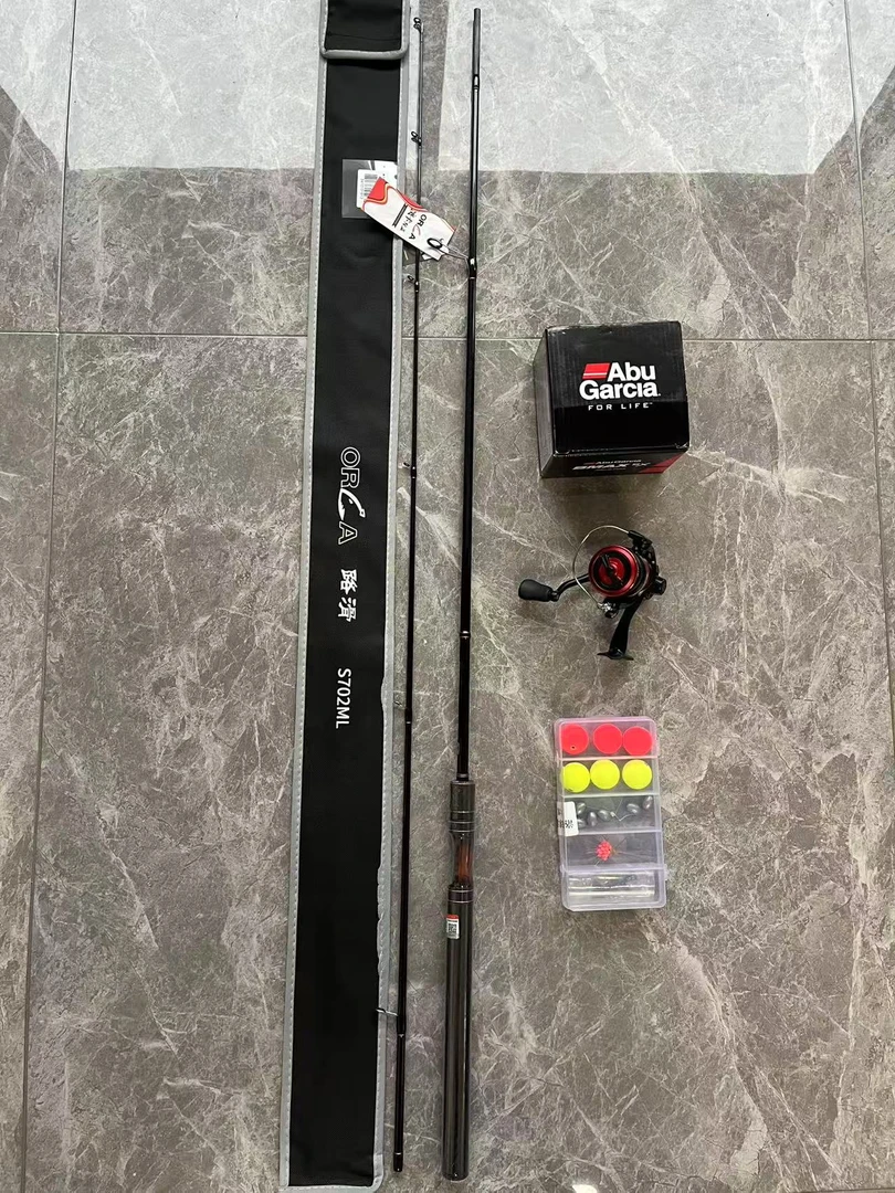 澳卡路滑杆洛阳球钓组阿布黑马仕4代纺车轮路滑钓法全套上手入门