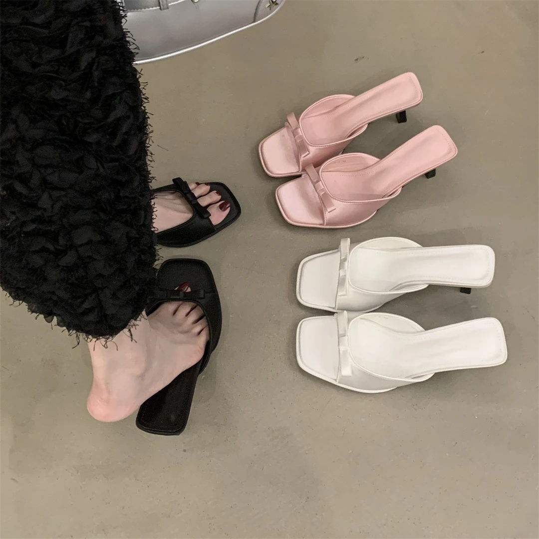 2025年新款气质高跟凉拖鞋外穿细跟仙女鞋子结法式配裙子凉鞋