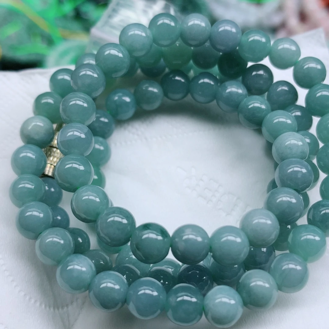 翡翠未镶嵌项链珠子1