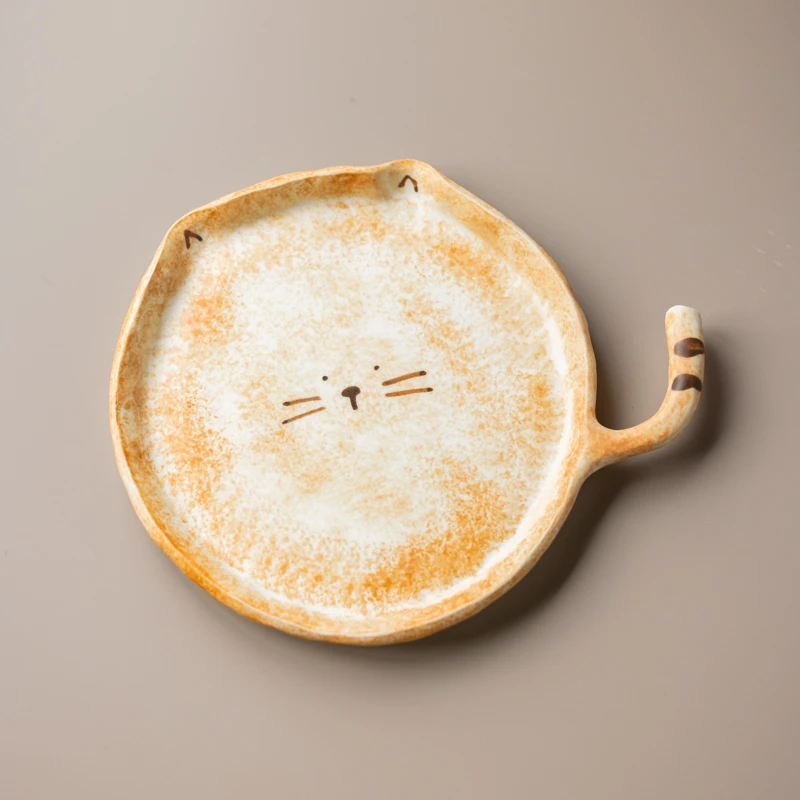 编号156面包猫猫立体尾巴浅碟