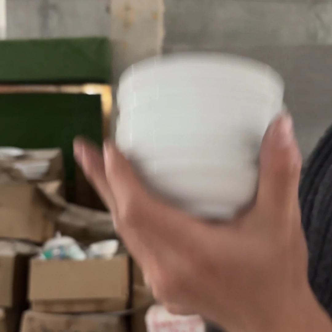 陶瓷4英寸高白泥味碟10只微瑕