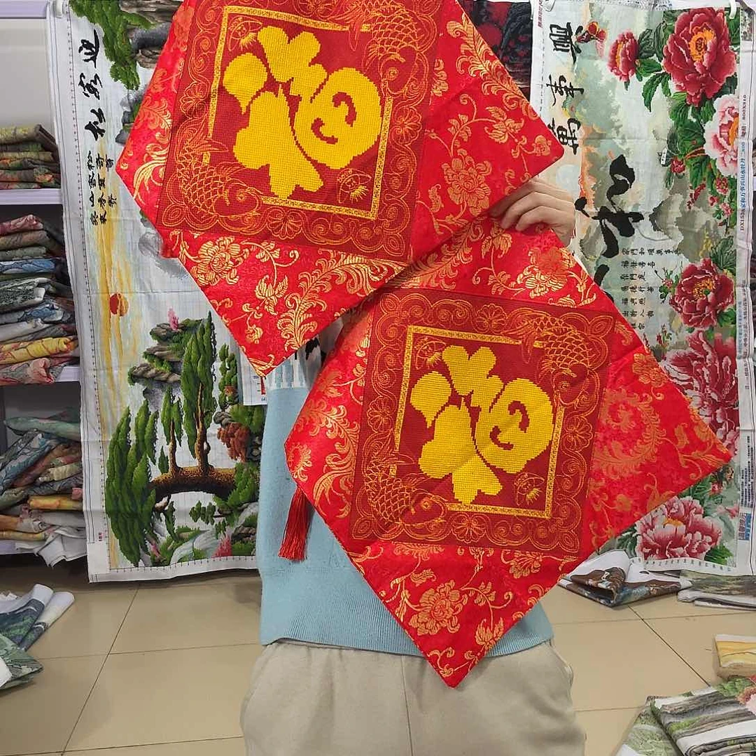 棉十字绣成品出售