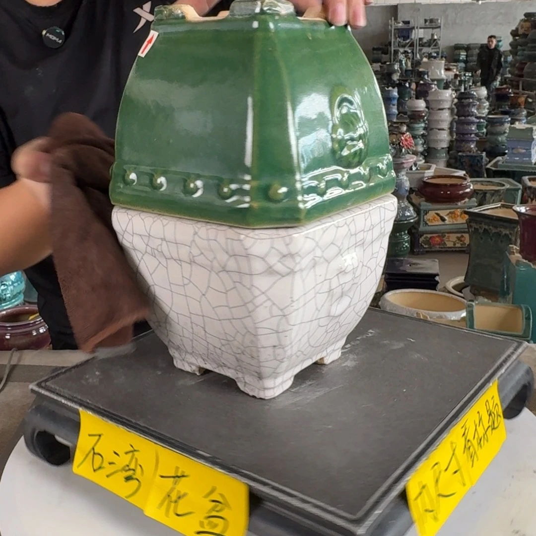 。一风堂石湾花盆 瑕疵 内14*12