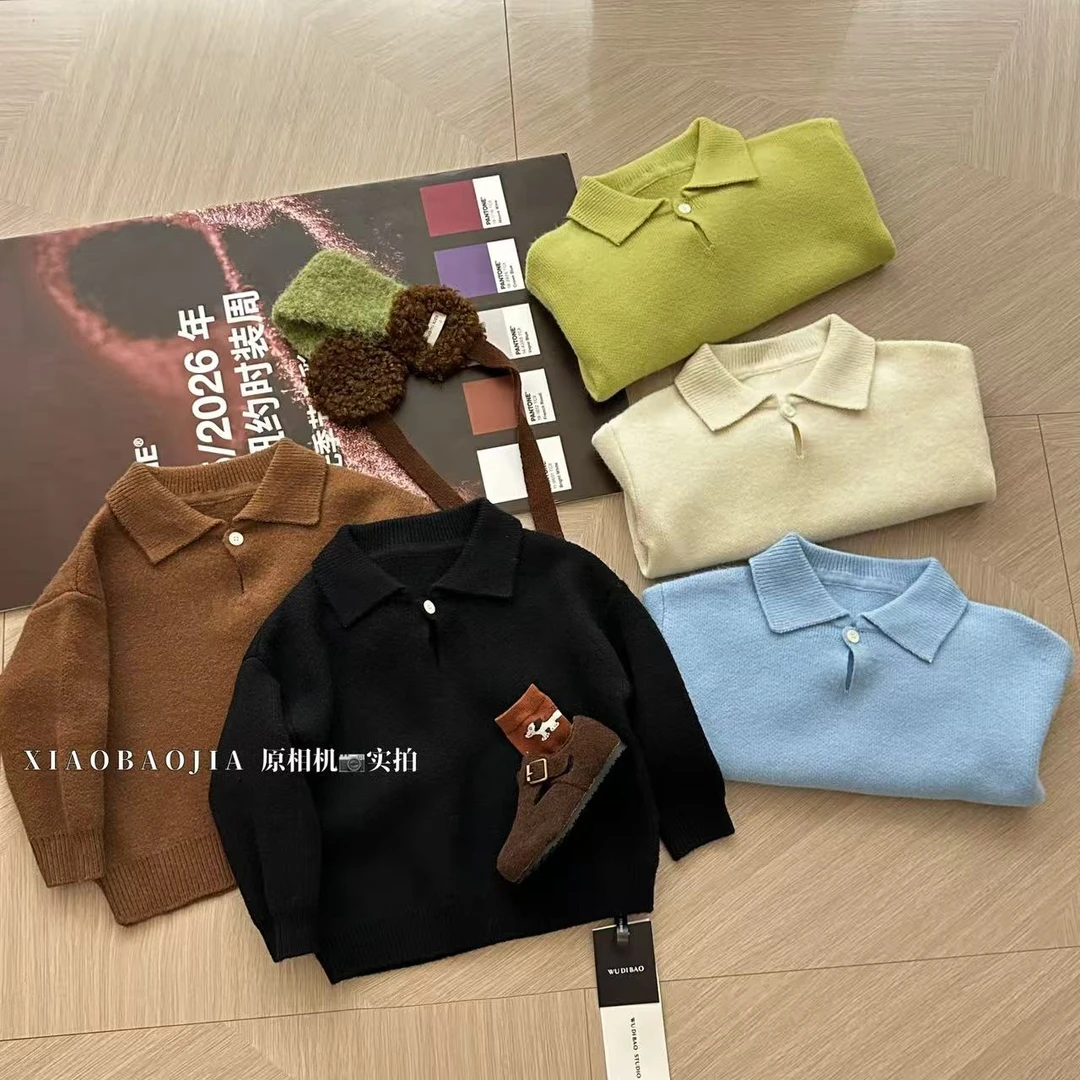 【冬&winter】一粒扣~儿子的文艺生polo毛衣25d082 小宝家