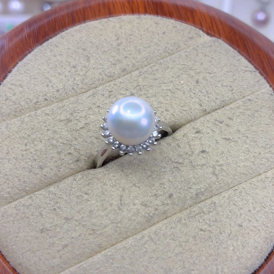 合金淡水珍珠戒指