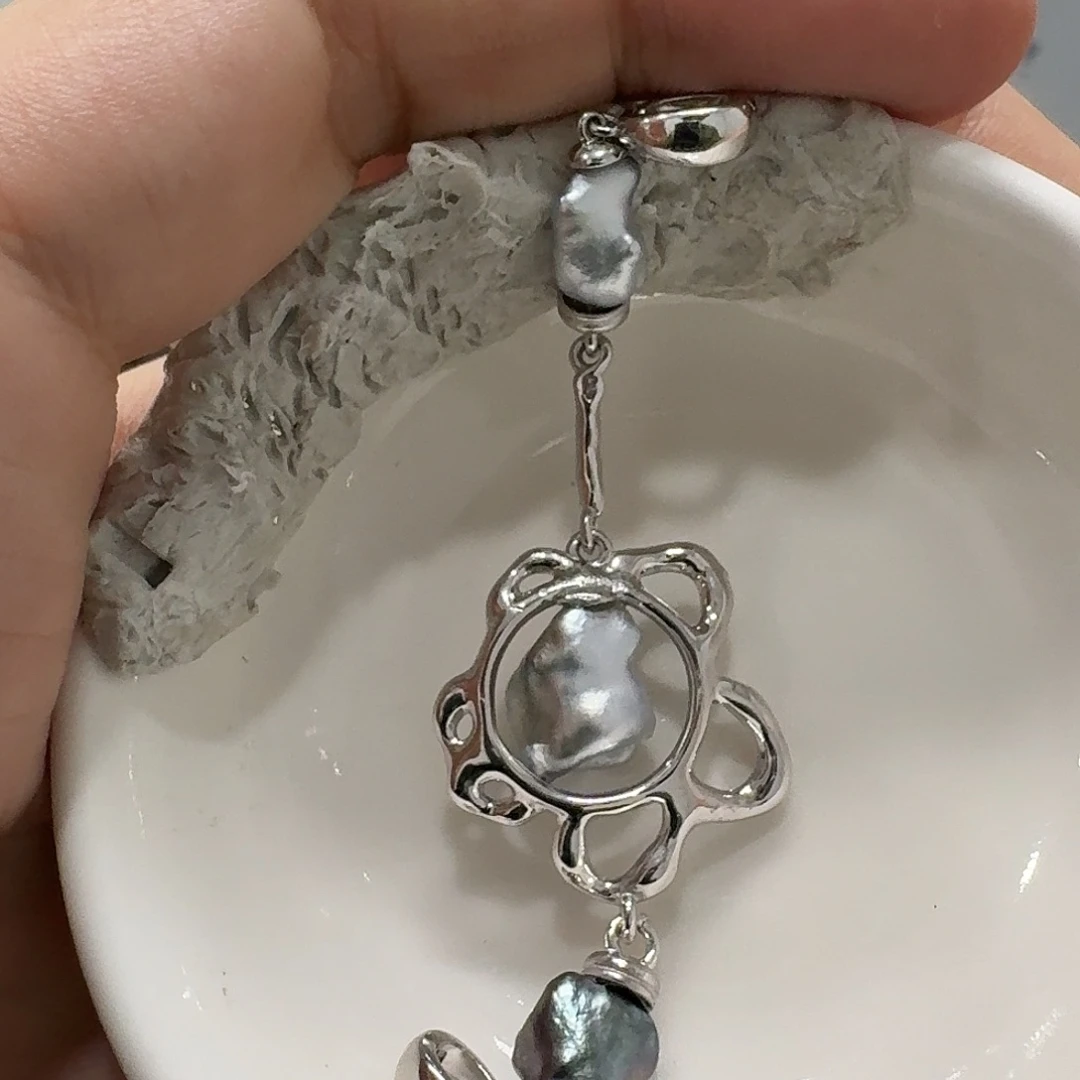 依*** 银S925镶嵌颈饰海水珍珠
