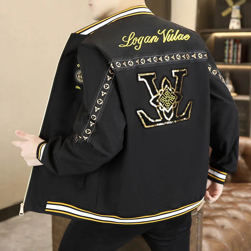 春季新款夹克男士外套时尚潮流百搭休闲男装春装潮牌修身外衣服