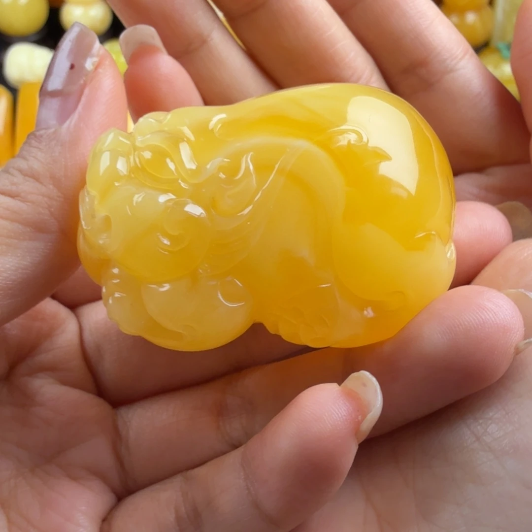 琥珀未镶嵌颈饰纯天然琥珀蜜蜡无优化