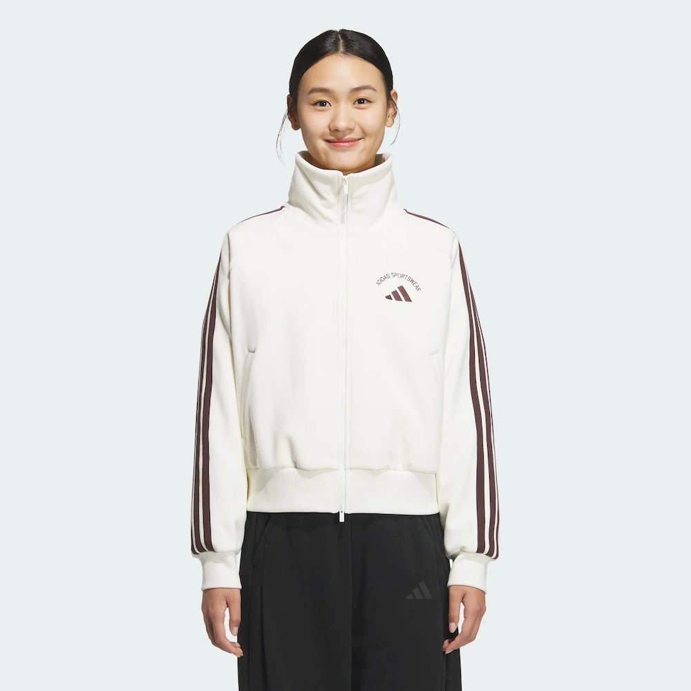Adidas阿迪达斯BONDED FLEEC透湿运动休闲百搭丝绒夹克外套KC0036