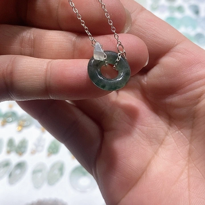 翡翠银S925镶嵌手链16号