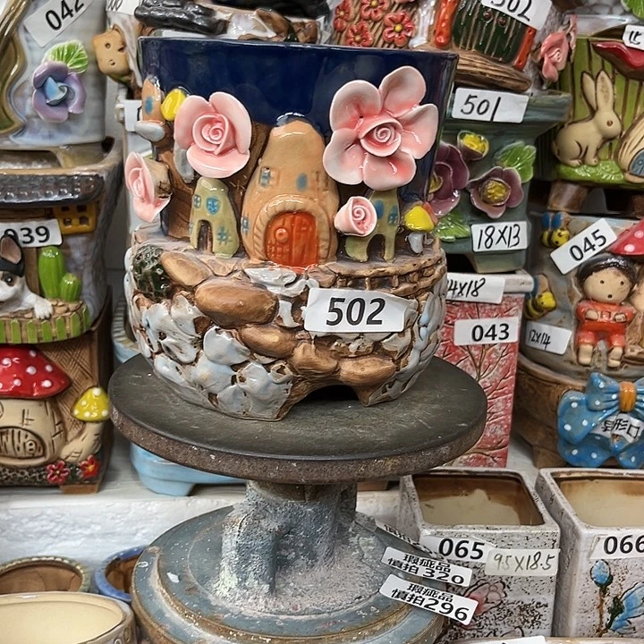 粗陶材质多肉花盆