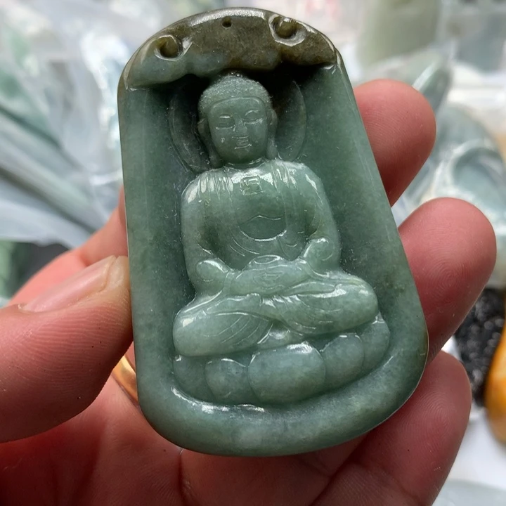 翡翠未镶嵌颈饰保真天然a货翡翠