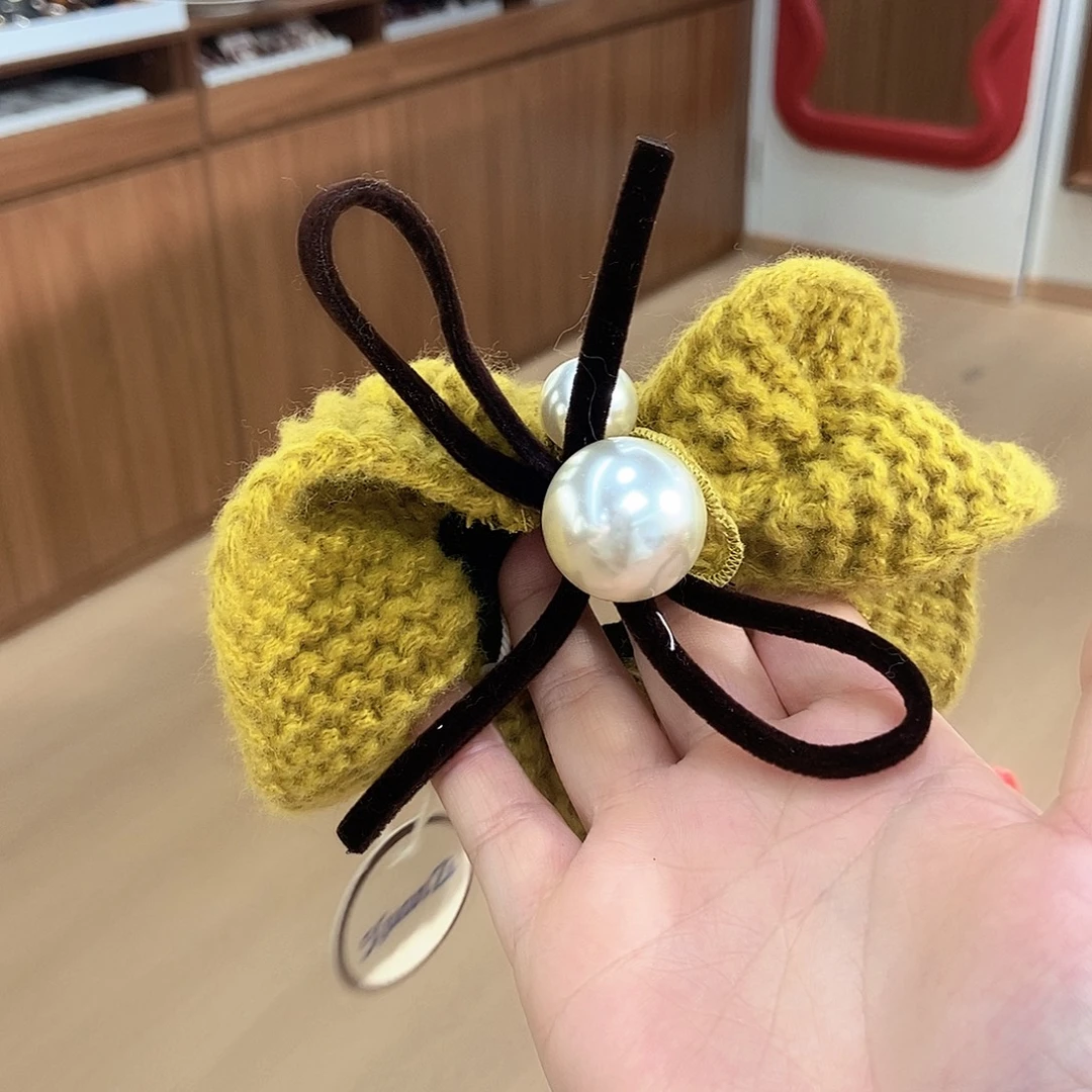 布艺铁合金毛线发圈新款