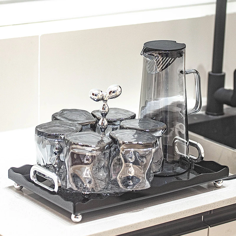 随沐水杯家用套装凉水壶家庭待客喝水杯玻璃杯2025新款高颜值杯子