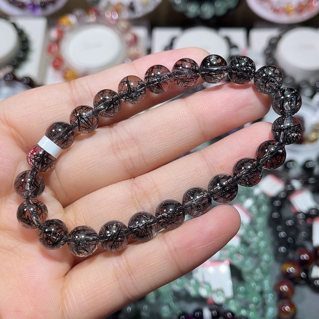 水晶手链未镶嵌黑发晶蕾丝手串