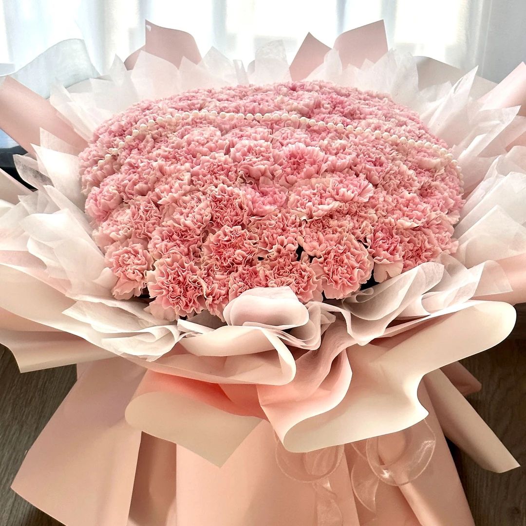 【给妈妈最美的花】52朵粉色康乃馨大花束 鲜花 母亲节送妈妈送长辈送老师济南同城小时达送花上门