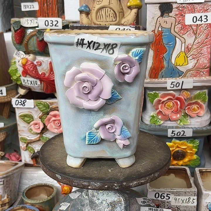 粗陶材质多肉花盆