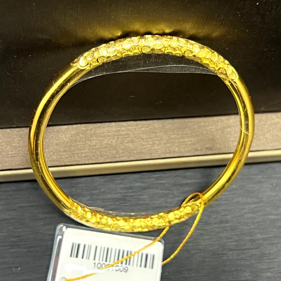 足银手镯 足银手镯 闭口樱花手镯 黄皮白银手镯