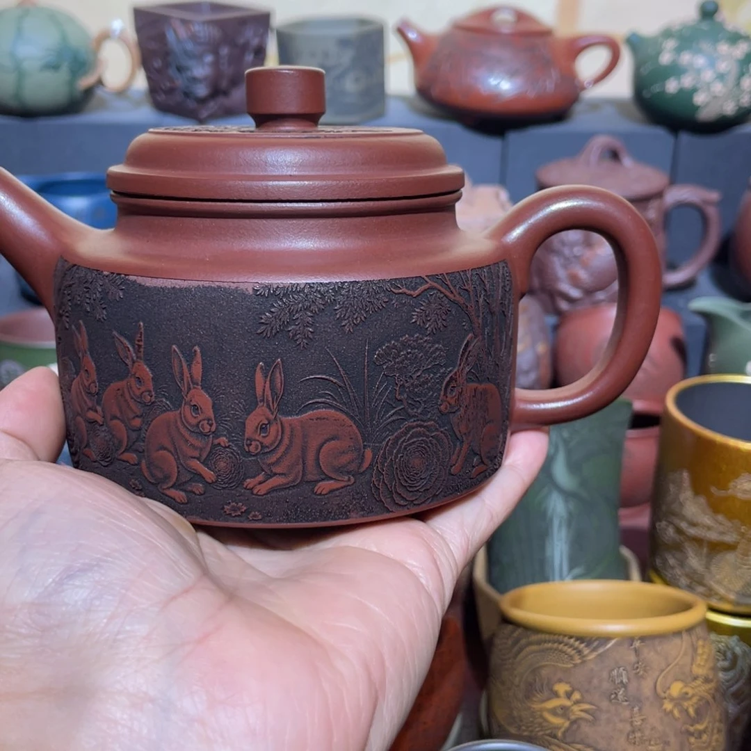 原矿紫砂手工主人杯