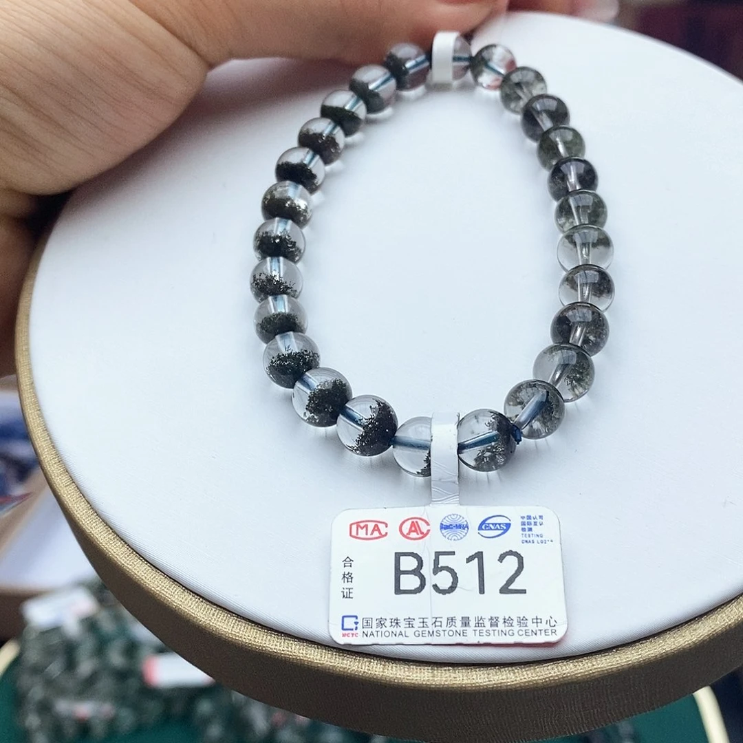 水晶手链未镶嵌虫*姐B512聚宝盆绿幽灵