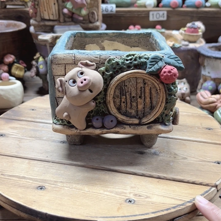 嘻哈多肉花盆百搭