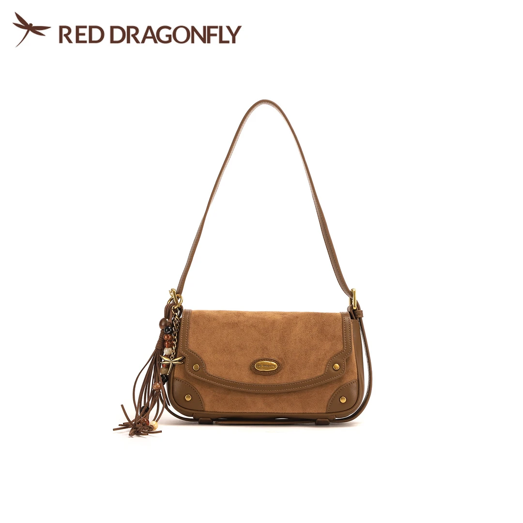 红蜻蜓卡皮巴拉包包2025新款美拉德复古托特包大容量单肩斜挎包