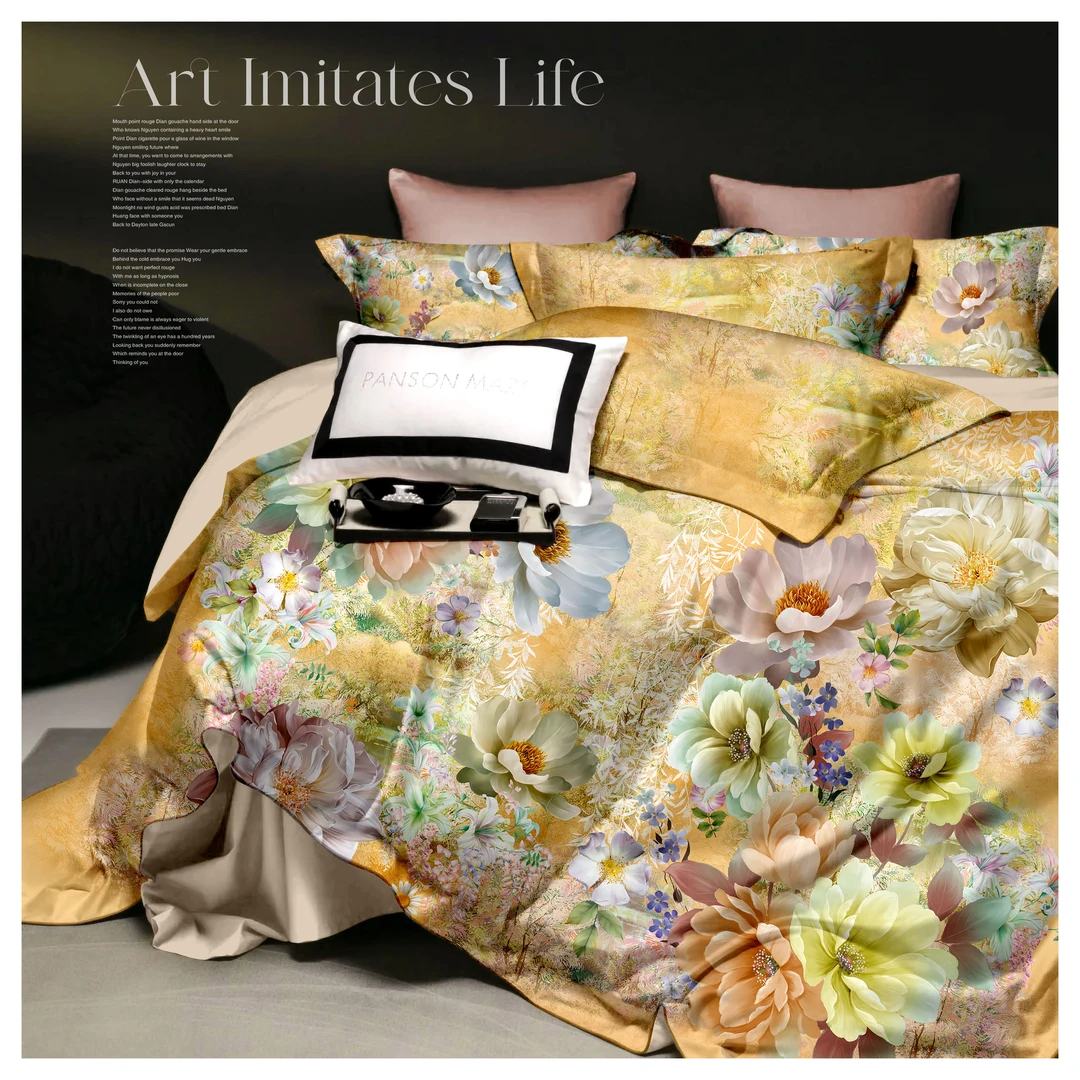 高奢款四件套-塞纳河畔-100%全棉数码印花/高支高密亲肤柔软